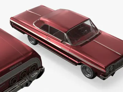  Chevrolet Impala 1964 Lowrider Hydraulic Pearl Red 