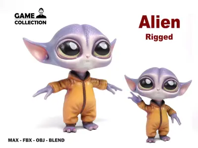 Little Alien Low-poly 3D model