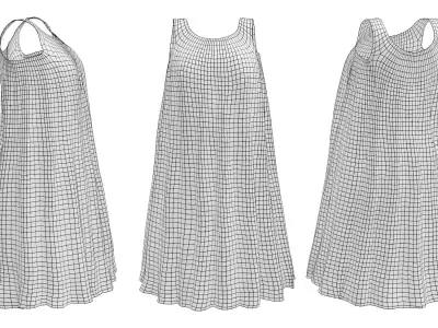 Tent Dress Low-poly 3D model