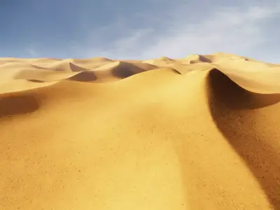 Desert sand dunes 3D model