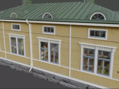 Oskar Peltokangan Talo  Low-poly 3D model