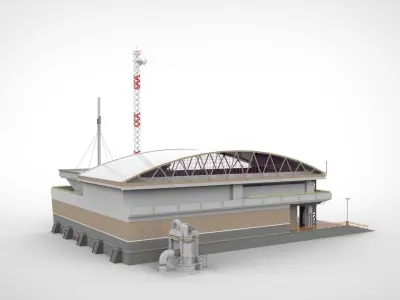 sci-fi architecture 2 3D model