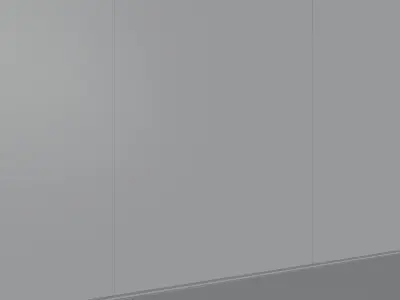 Hallway empty with walls 3D model