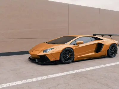 Automotive Urban Panel Scene - Realistic Car Render Backdrop 3D model