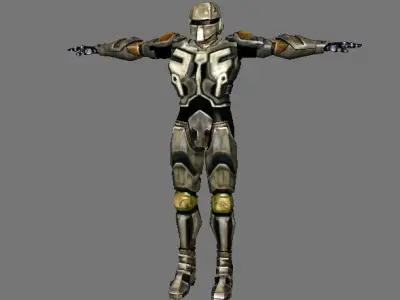 Robot Soldier Low-poly 3D model