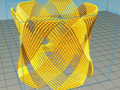 VORONOI basket made of wires 3D print model