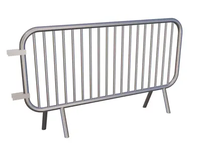 street barrier scale 1-1 and 1-35 Low-poly 3D model
