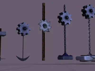 Pixel-Style Dungeon Trap Pack 3D model