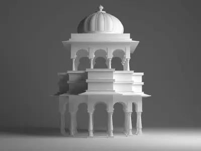 Indian Palace Dome Structure 3D model