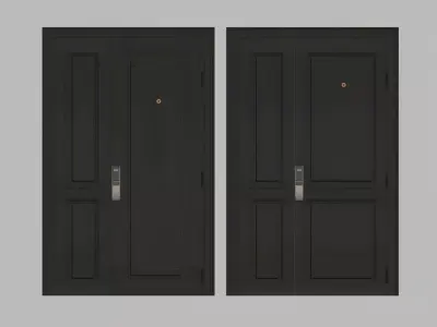 New Chinese-style double door 3D model