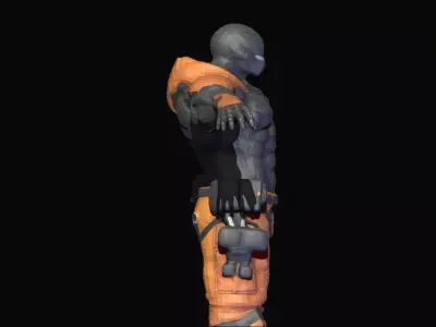 armor scifi Low-poly 3D model