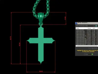 Cross Light Gold 3CP062 3DM STL 3D model