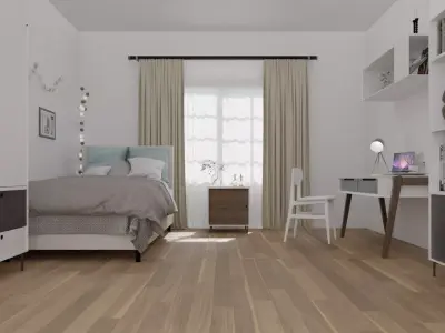Modern Bedroom Scene 3D model