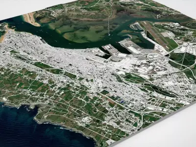 Cityscape Santander Spain 3D model