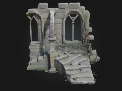 Ruined Archway  Gateway to Forgotten Eras 3D model