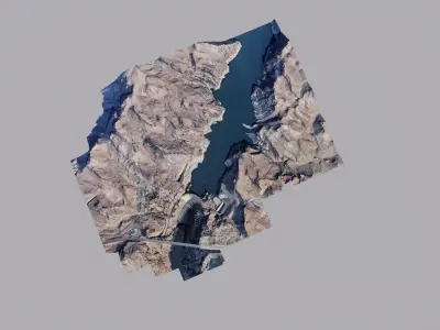 Hoover Dam  Low-poly 3D model