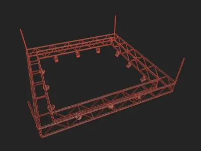 Boxing Ring Pack Low-poly 3D model