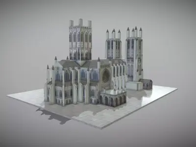 Washington National Cathedral Low-poly 3D model