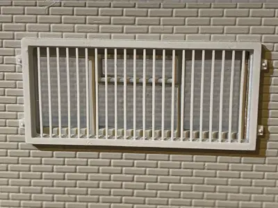 WINDOW SECURITY BARS 7MM SCALE O GAUGE MODEL RAILWAY 3D print model