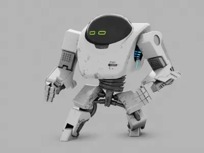 android rigged character 3D model