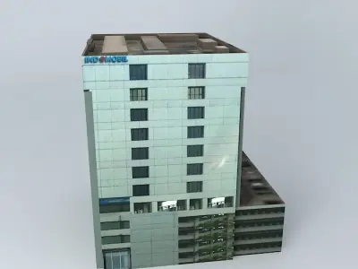 Indomobil 1 building with logo 3D model