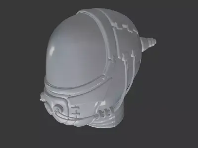 Sci Fi Helmet Futuristic 3D Printable Armor Cosplay STL Model 3D print model