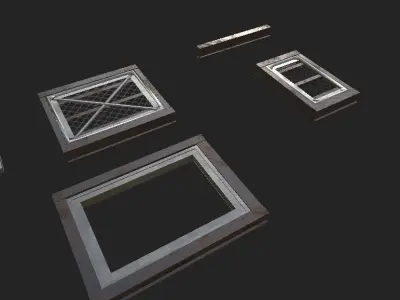 Metal Floor Low-poly 3D model
