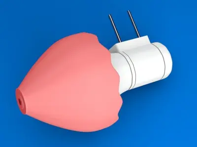 Electronic Bulb Low-poly 3D model
