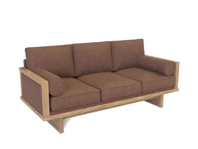 Modern 3 Seater Sofa 3D model
