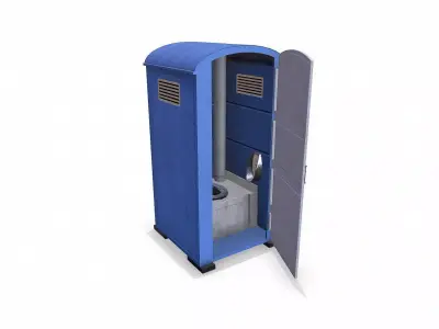 Old Portable Toilet Low-poly PBR Low-poly 3D model