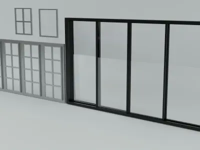 3D Window Low-poly 3D model