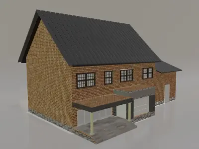 City House 2 3d exterior Models Low-poly 3D model