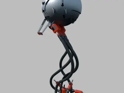 Ball Droid Robot Sci Fi 3D model