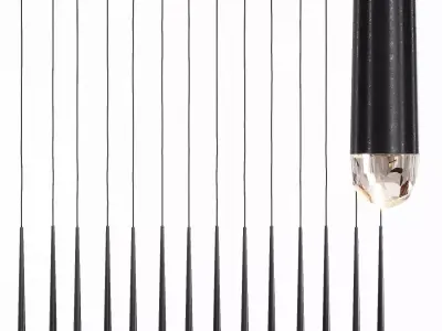 Restoration Hardware AQUITAINE LINEAR CHANDELIER 72 Black 3D model