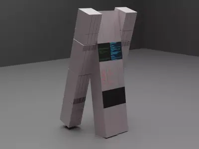 Tars Robot From Interstellar Low-poly 3D model