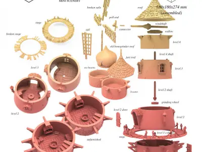 Old Windmill 3D print model