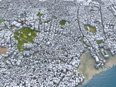 Prayagraj Uttar Pradesh India 25km Low-poly 3D model