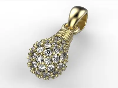 Diamond Light Bulb Pendant 3D print model