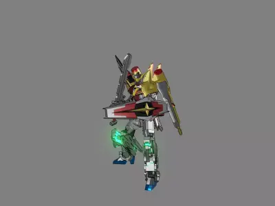 Attacker Gundam B 25 3D model