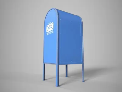 Mailbox Low-poly 3D model shop