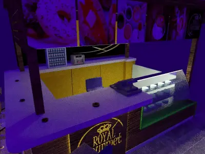 Coffee booth  3D model