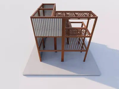 Structural engineering of Metal frame buildings  3D model