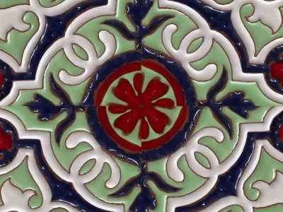 Talavera Medallion Ceramic Tiles Texture