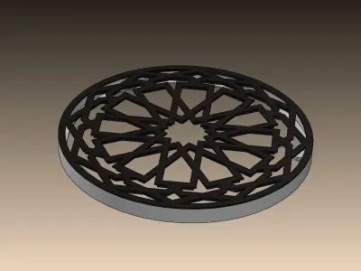 3D Printed Moroccan Zellige Light Cover  Ceiling Lamp Decoration 3D print model