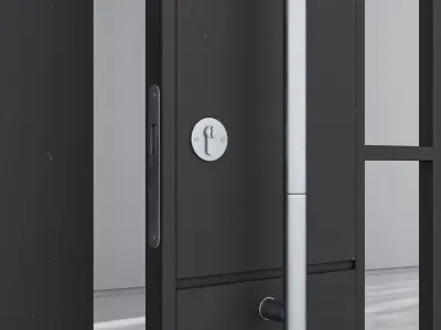 Aluminium door 221 3D model