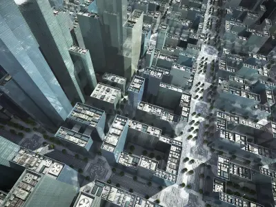 High Rise City VIII  Low-poly 3D model