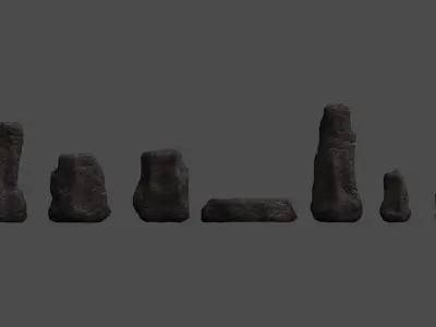 Rock Set 05 - Cave 3D model