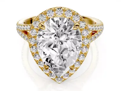 Engagement ring Ilara 3ct 3D print model