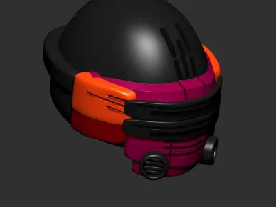 helmet high poly sculpt 3d  3D model