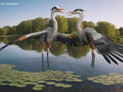  Realistic Great Blue Heron 